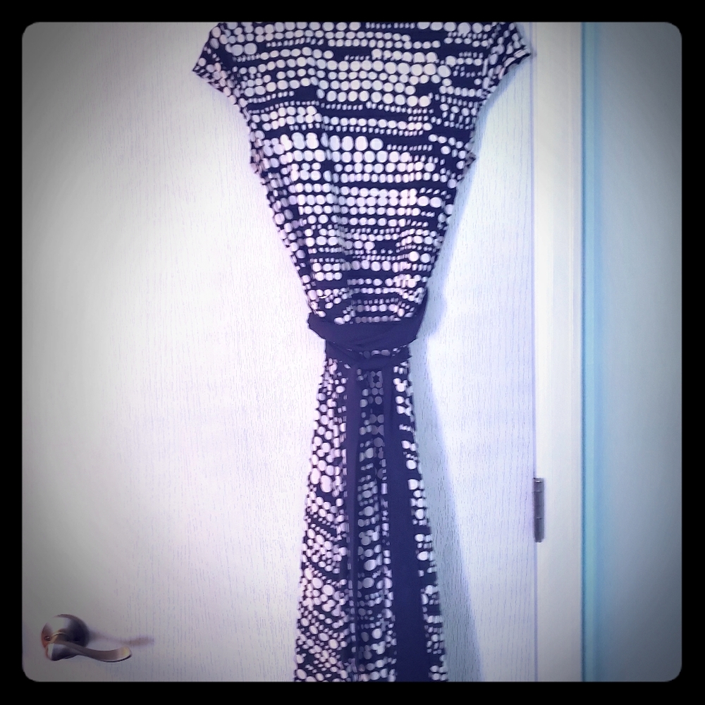 Black & white dotted dress by alyn paige